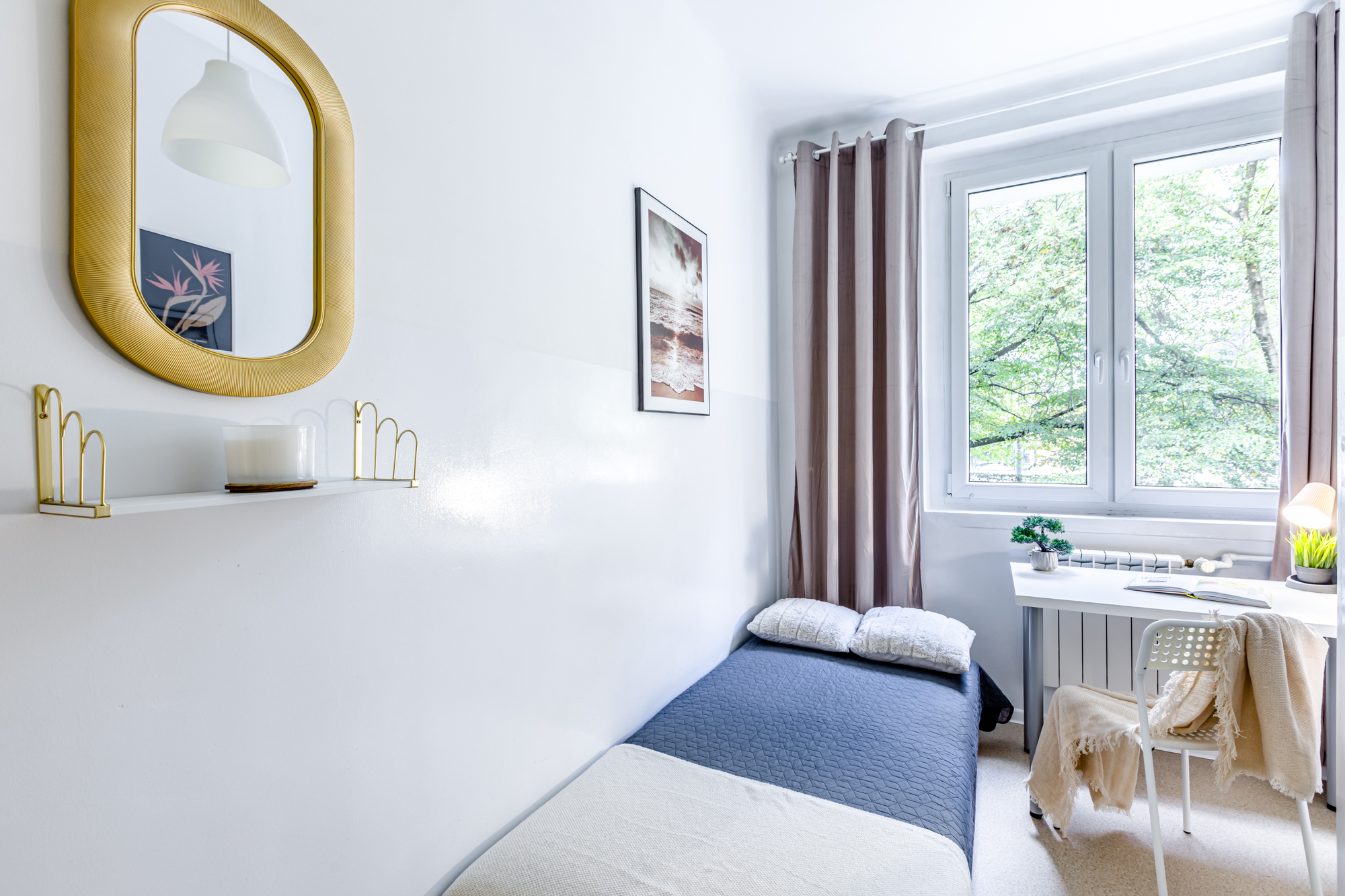 Hermosa habitación n.º 4 en Kasprzaka 5